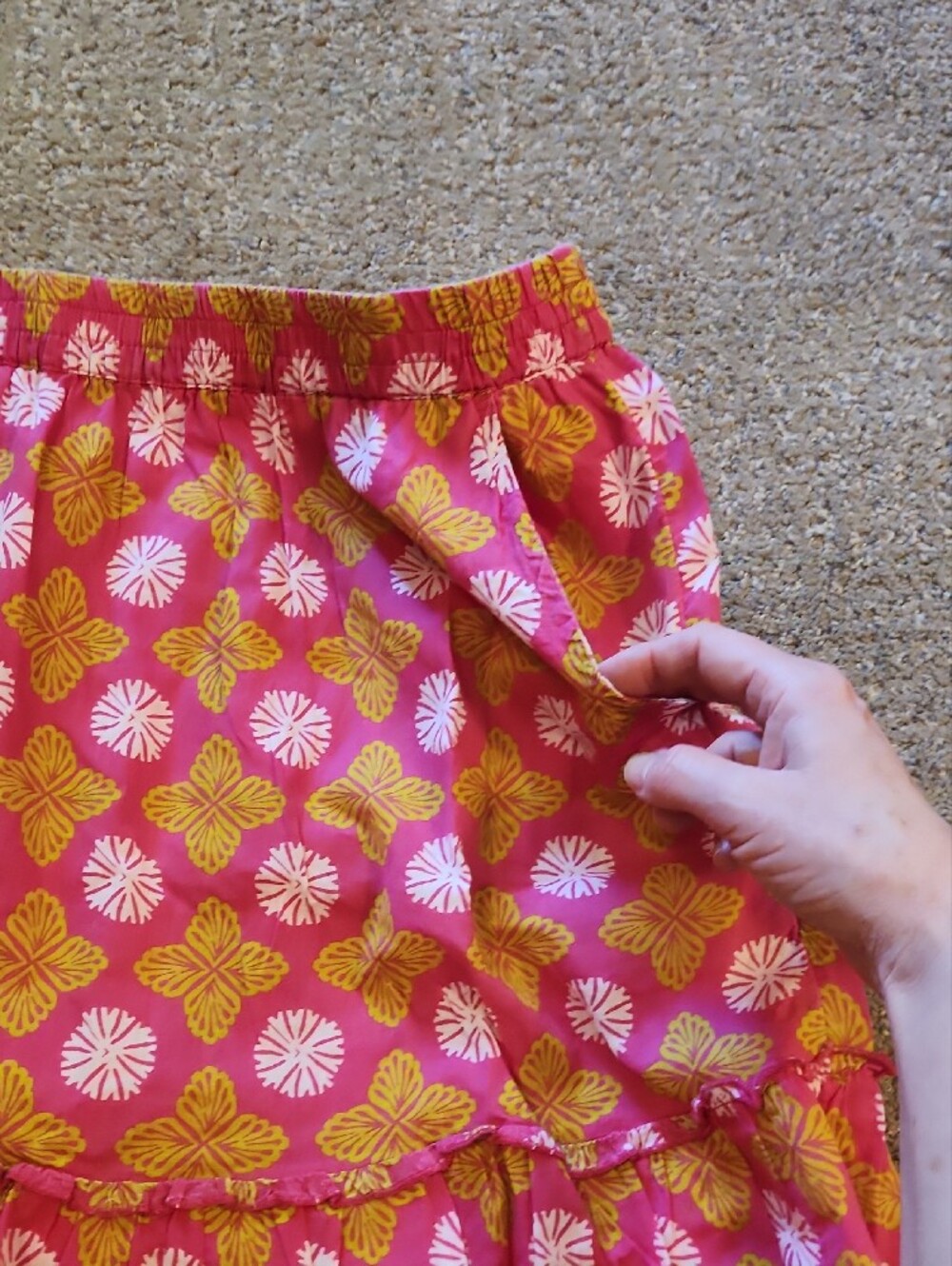 Sigrid Olsen Pink Floral Print Ruffle Mini Skirt - Picture 4 of 6